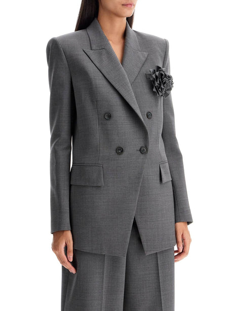 Double-breasted Wool Stretch Blazer