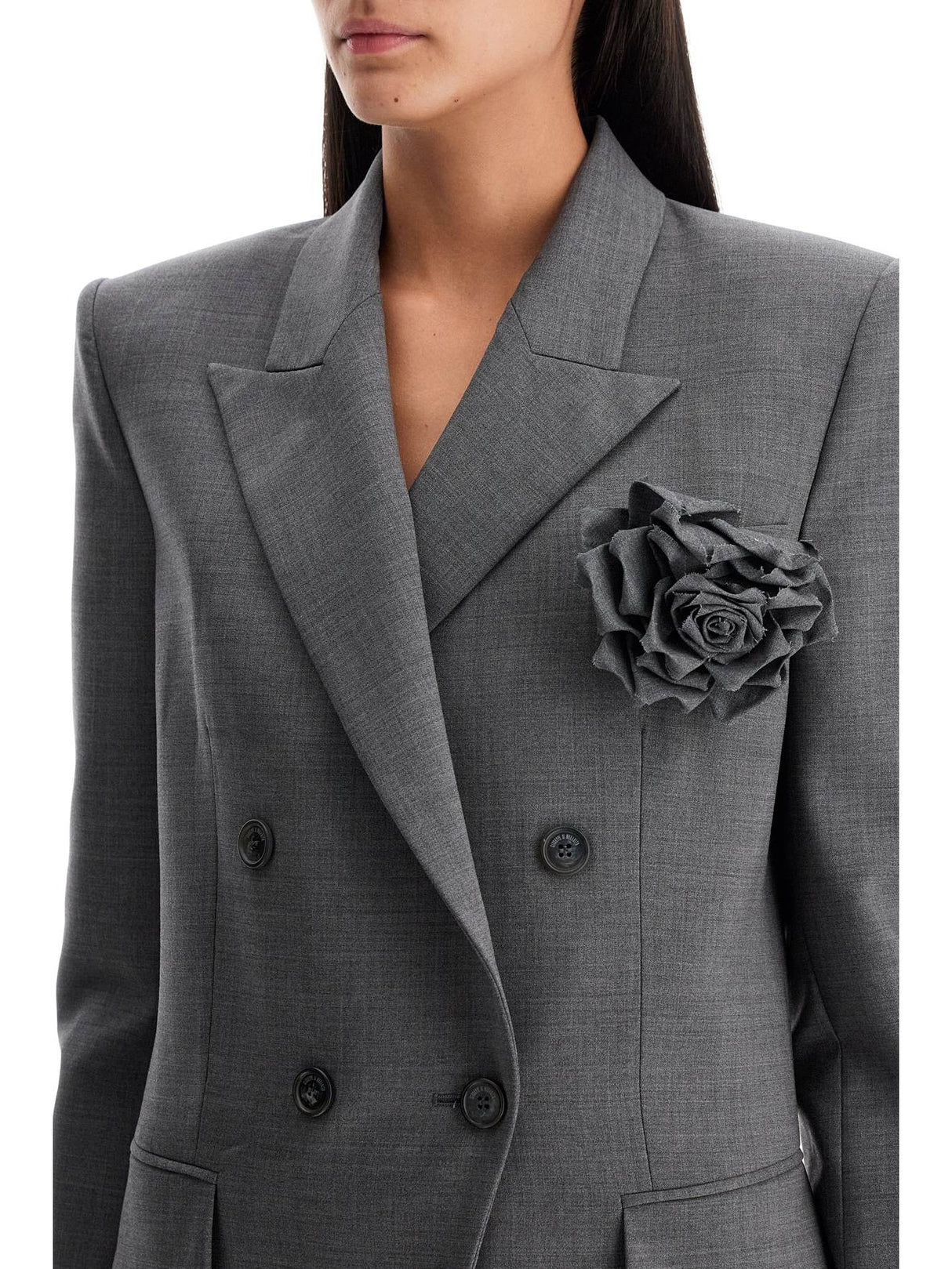 Double-breasted Wool Stretch Blazer