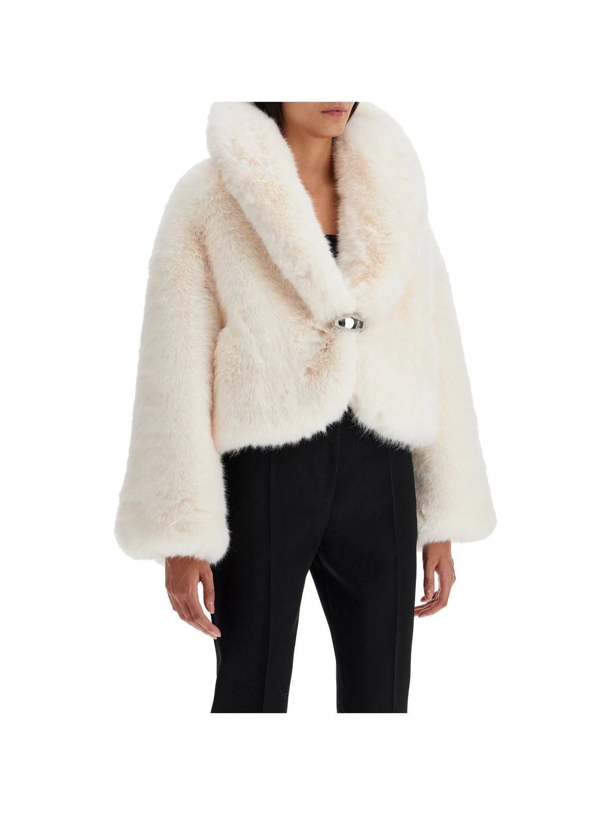 Faux Fur Short Coat-Giuseppe Di Morabito-JOHN JULIA