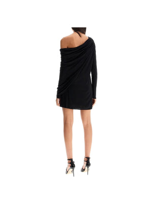 Gathered Off-Shoulder Jersey Mini Dress - Women > Clothing > Dresses > Mini