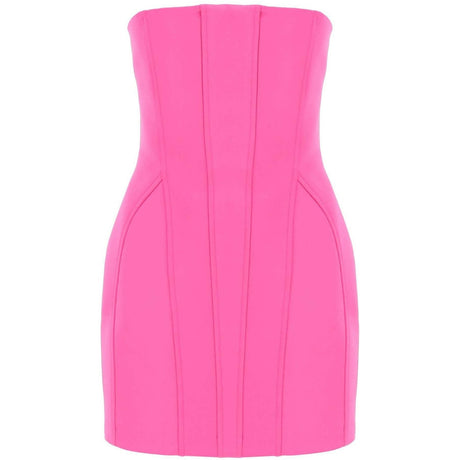 Hot Pink Satin Strapless Mini Dress GIUSEPPE DI MORABITO JOHN JULIA.