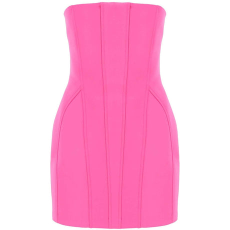 Hot Pink Satin Strapless Mini Dress GIUSEPPE DI MORABITO JOHN JULIA.