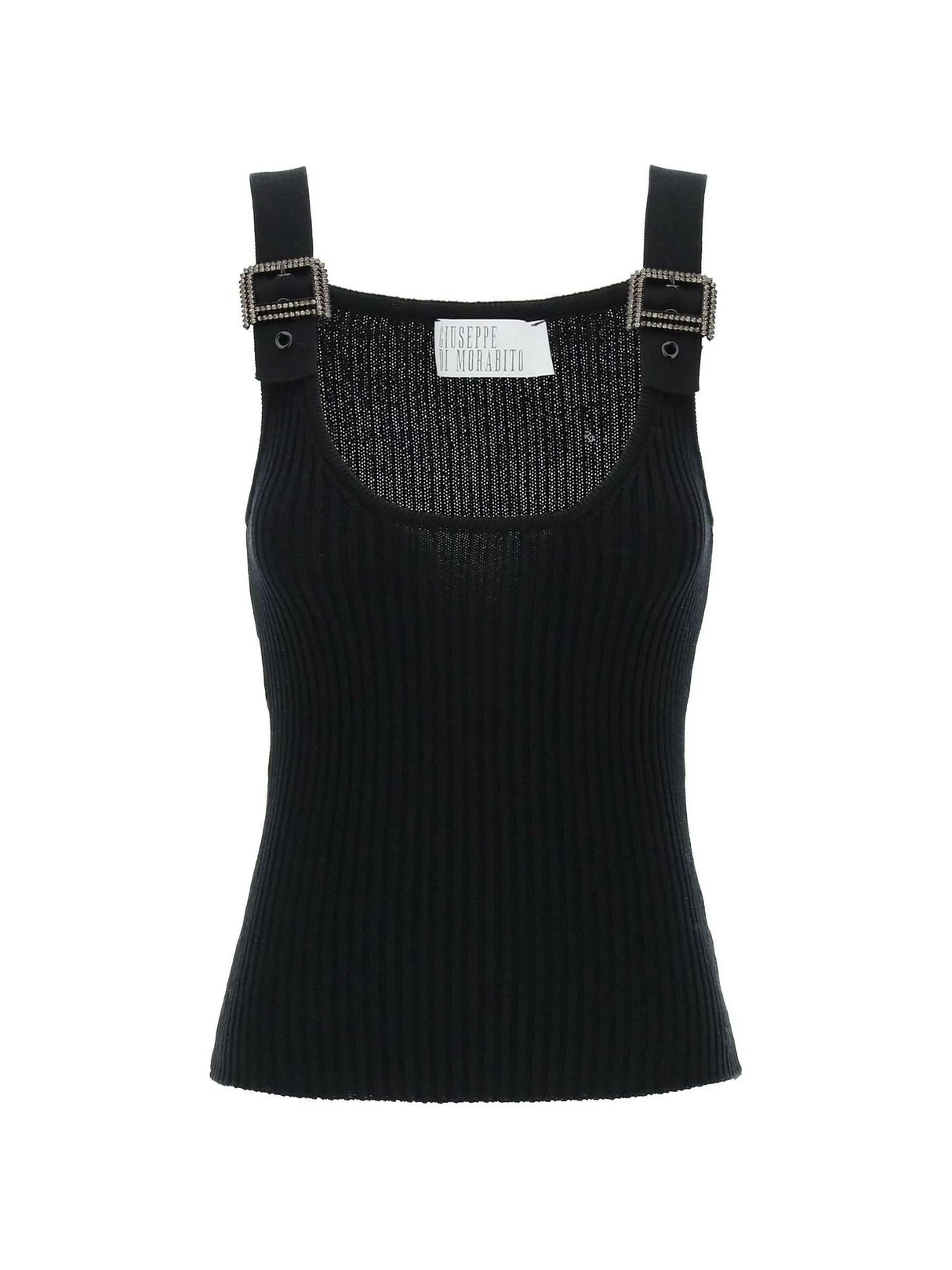 Knit Top With Rhinestone Buck GIUSEPPE DI MORABITO JOHN JULIA.