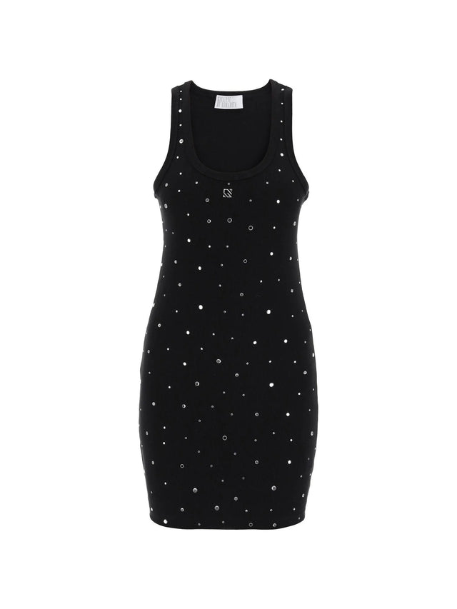 Rhinestone Jersey Mini Dress - XXXS - Women > Clothing > Dresses > Mini