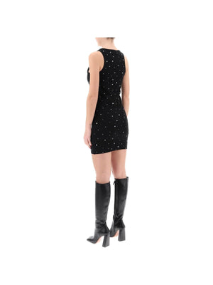 Rhinestone Jersey Mini Dress - Women > Clothing > Dresses > Mini