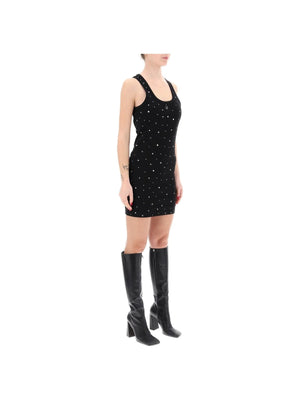 Rhinestone Jersey Mini Dress - Women > Clothing > Dresses > Mini