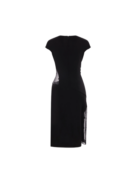 Crepe and 4G Flocked Mesh Dress-GIVENCHY-JOHN JULIA