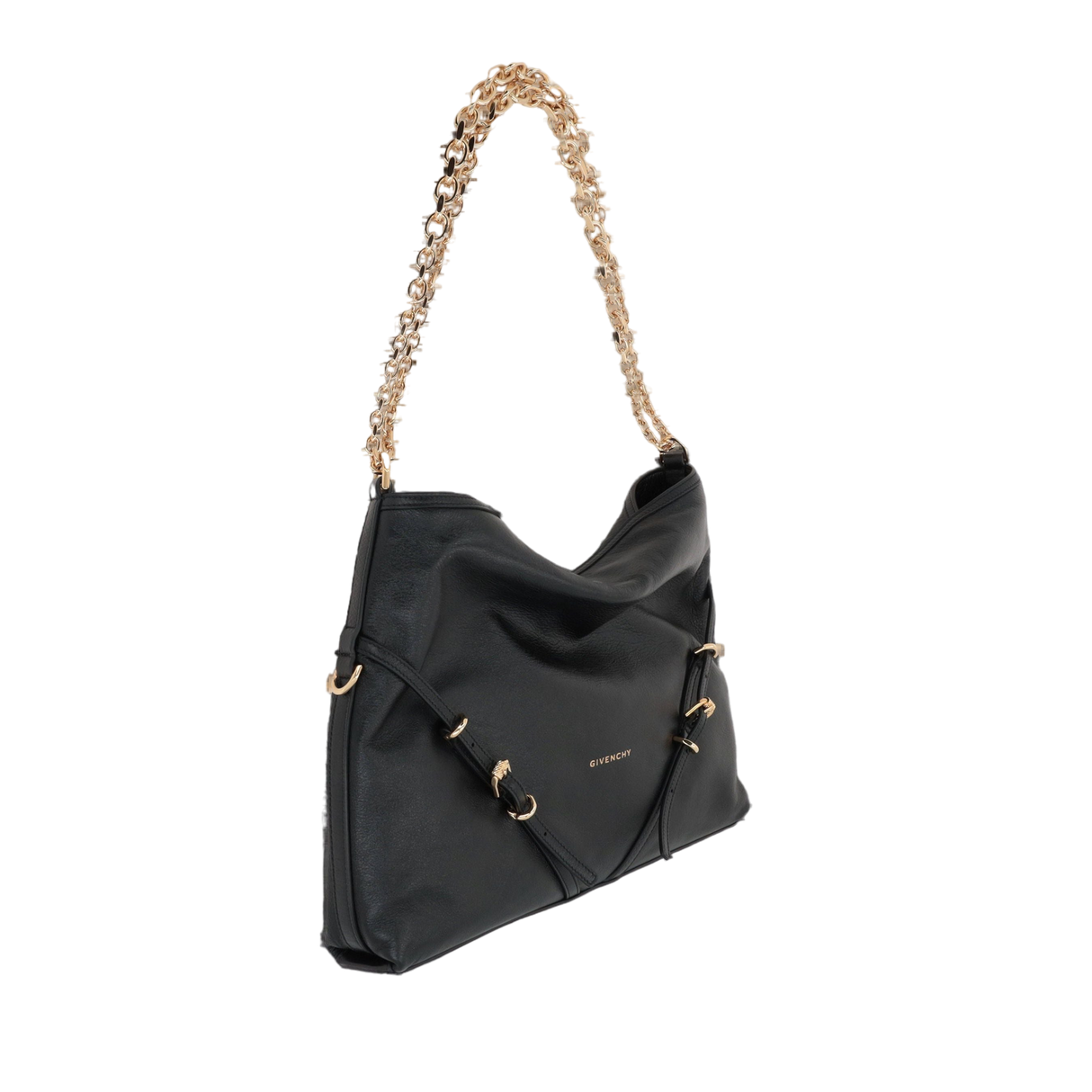 Grainy Leather Voyou Chain Medium Shoulder Bag-GIVENCHY-JOHN JULIA