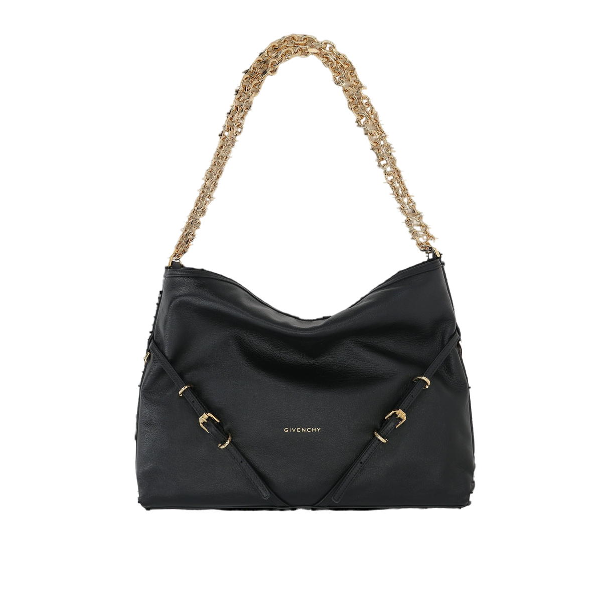 Grainy Leather Voyou Chain Medium Shoulder Bag-GIVENCHY-JOHN JULIA