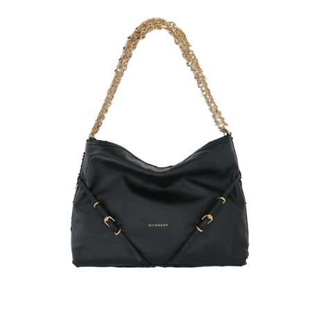 Grainy Leather Voyou Chain Medium Shoulder Bag-GIVENCHY-JOHN JULIA