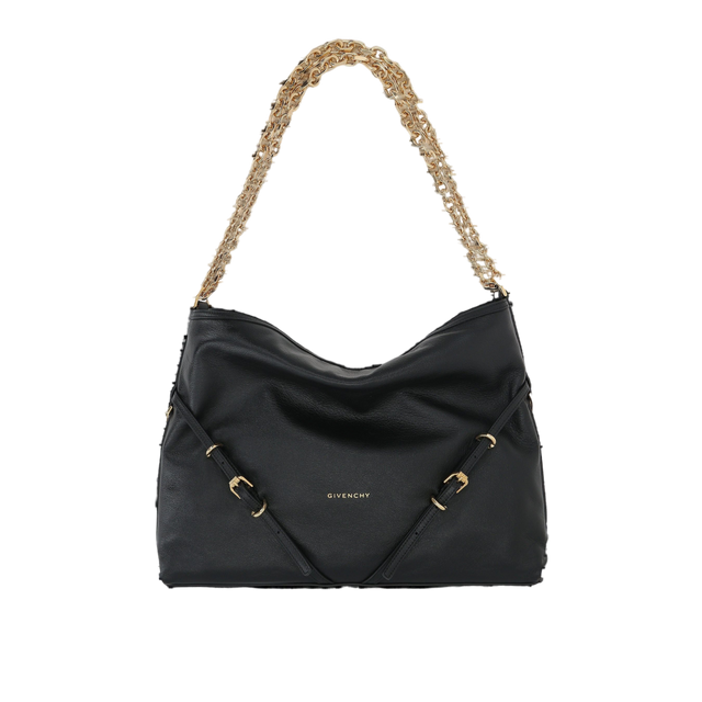 Grainy Leather Voyou Chain Medium Shoulder Bag-GIVENCHY-JOHN JULIA