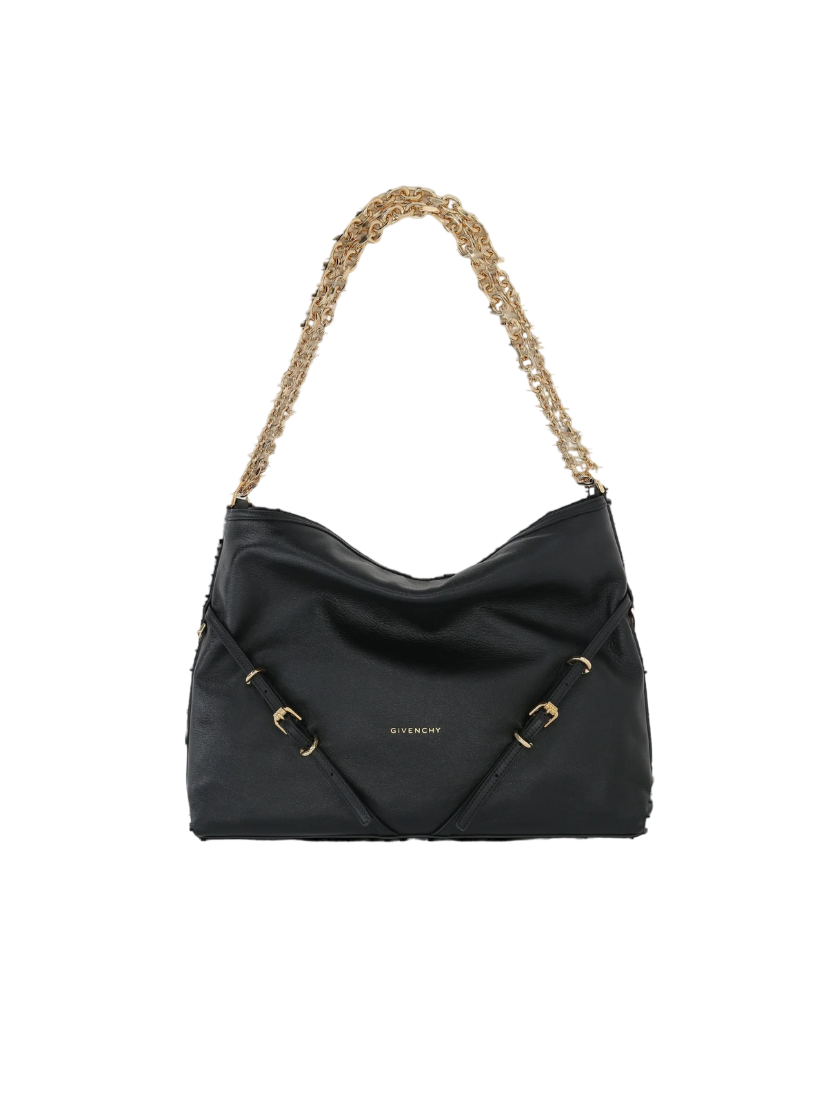 Grainy Leather Voyou Chain Medium Shoulder Bag-GIVENCHY-JOHN JULIA