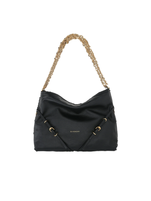 Grainy Leather Voyou Chain Medium Shoulder Bag-GIVENCHY-JOHN JULIA