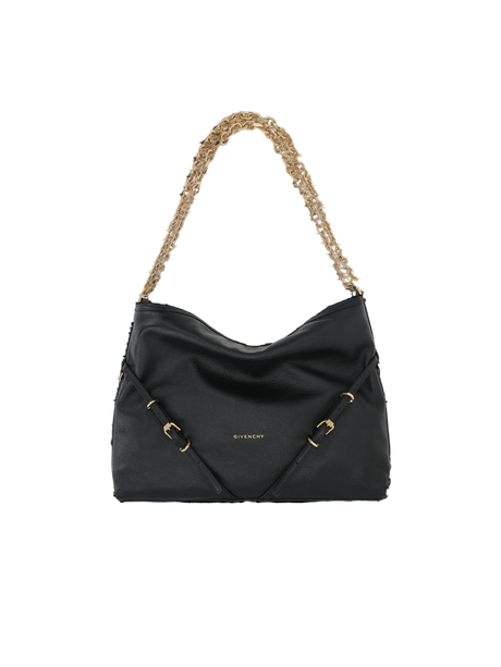 Grainy Leather Voyou Chain Medium Shoulder Bag-GIVENCHY-JOHN JULIA