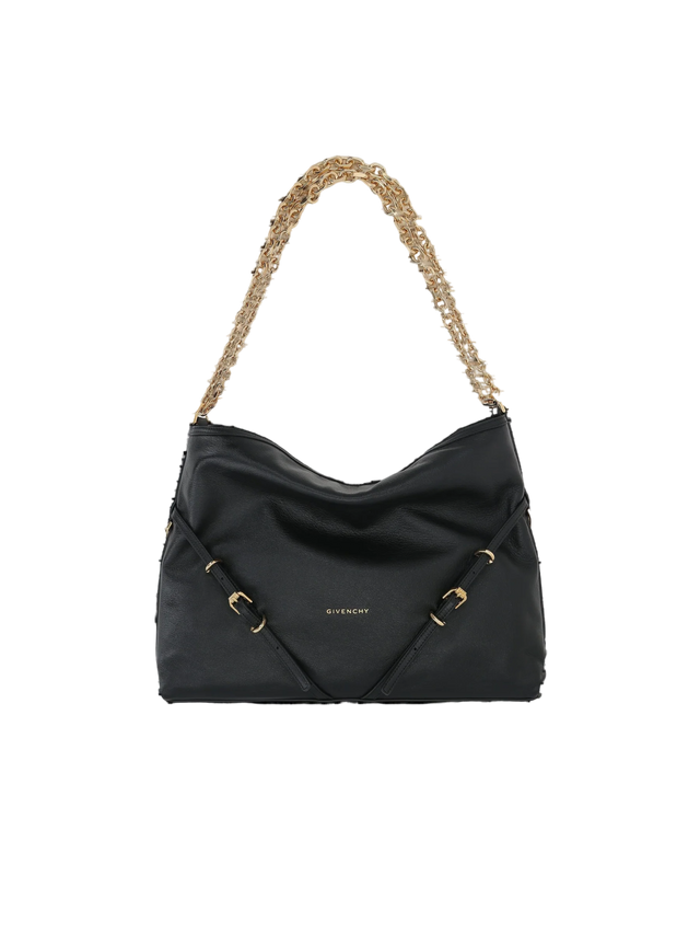 Grainy Leather Voyou Chain Medium Shoulder Bag-GIVENCHY-JOHN JULIA