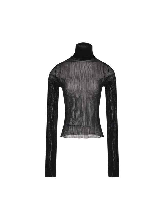 Semi-transparent Ribbed Viscose Sweater-GIVENCHY-JOHN JULIA