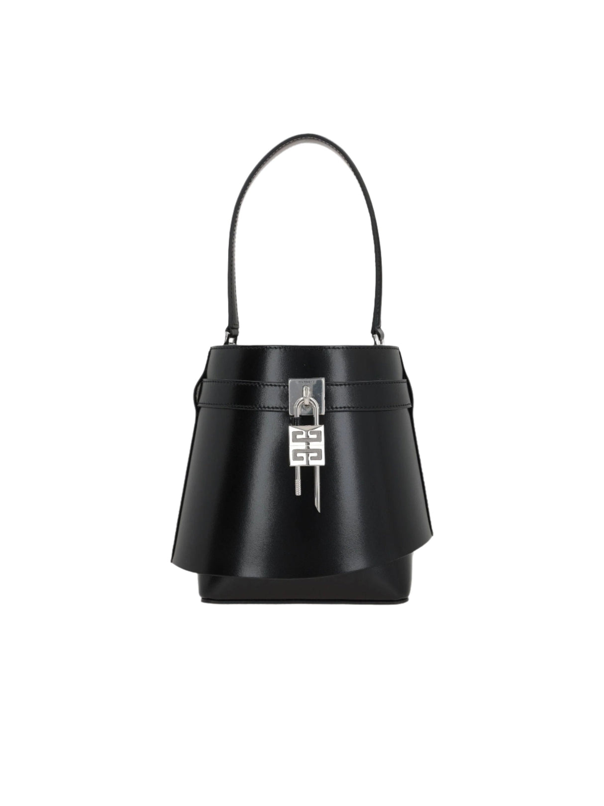 GIVENCHY-Shark Lock Bucket Bag In Box Leather-JOHN JULIA