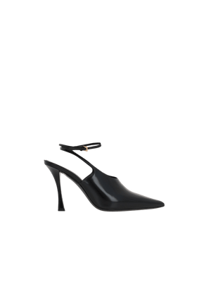 Show Brushed Leather Slingbacks-GIVENCHY-JOHN JULIA