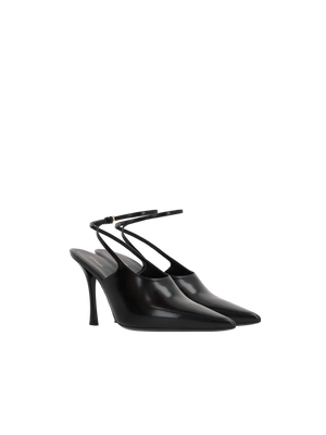 Show Brushed Leather Slingbacks-GIVENCHY-JOHN JULIA