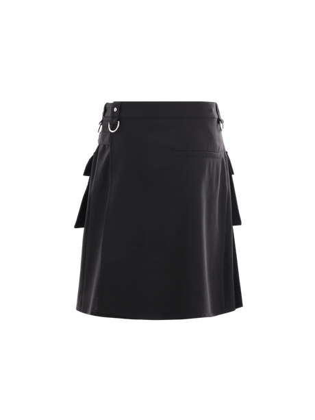 Twill Cargo Kilt Skirt-GIVENCHY-JOHN JULIA