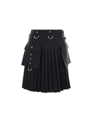 Twill Cargo Kilt Skirt-GIVENCHY-JOHN JULIA