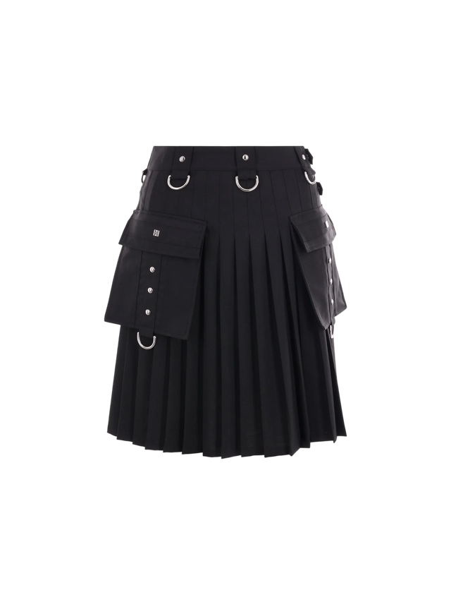 Twill Cargo Kilt Skirt-GIVENCHY-JOHN JULIA