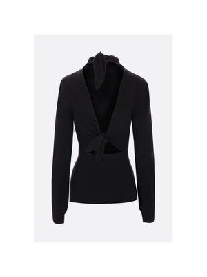 Wool And Cashmere Blend Sweater With Knots-GIVENCHY-JOHN JULIA