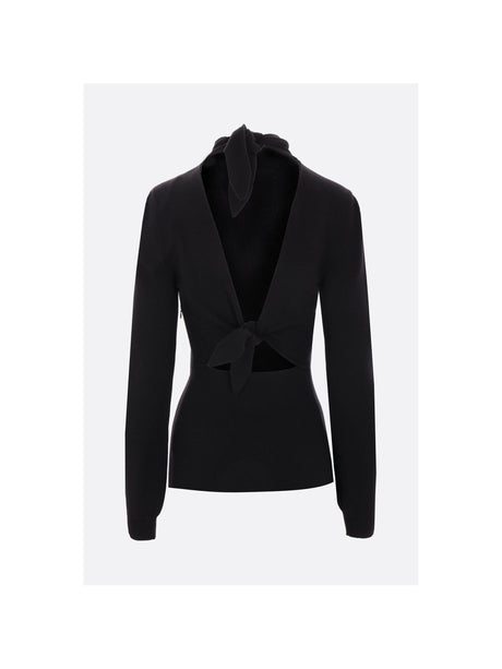 Wool And Cashmere Blend Sweater With Knots-GIVENCHY-JOHN JULIA