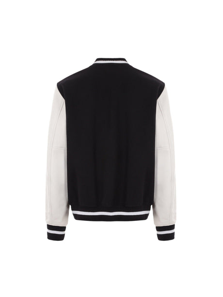 Wool Leather Bomber Jacket-GIVENCHY-JOHN JULIA