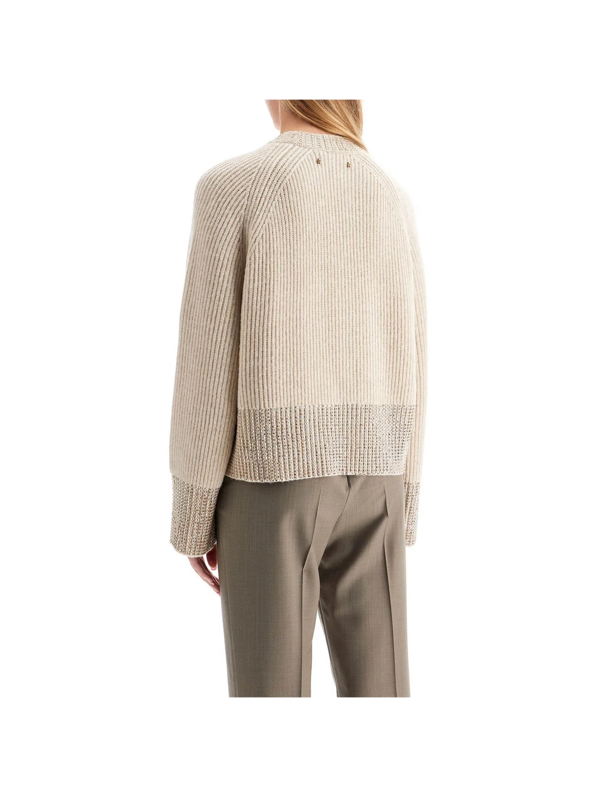 GOLDEN GOOSE-Boxy Sweater With Crystals -JOHN JULIA.