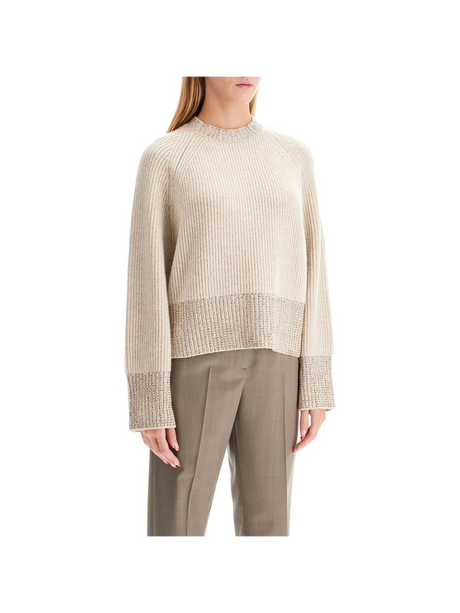 GOLDEN GOOSE-Boxy Sweater With Crystals -JOHN JULIA.