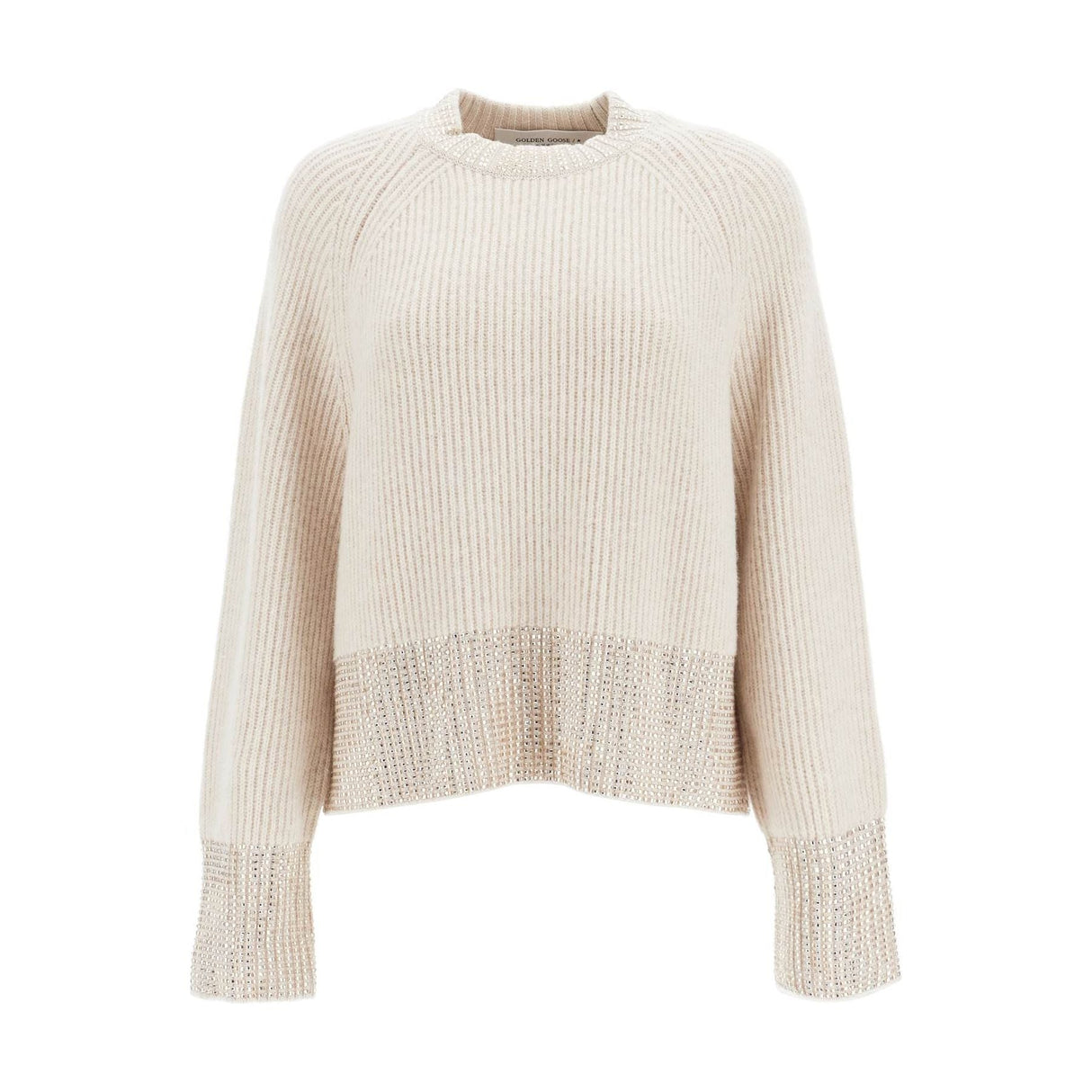 GOLDEN GOOSE-Boxy Sweater With Crystals -JOHN JULIA.