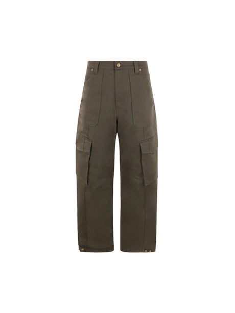 GOLDEN GOOSE-Cotton Blend Cargo Trousers-JOHN JULIA