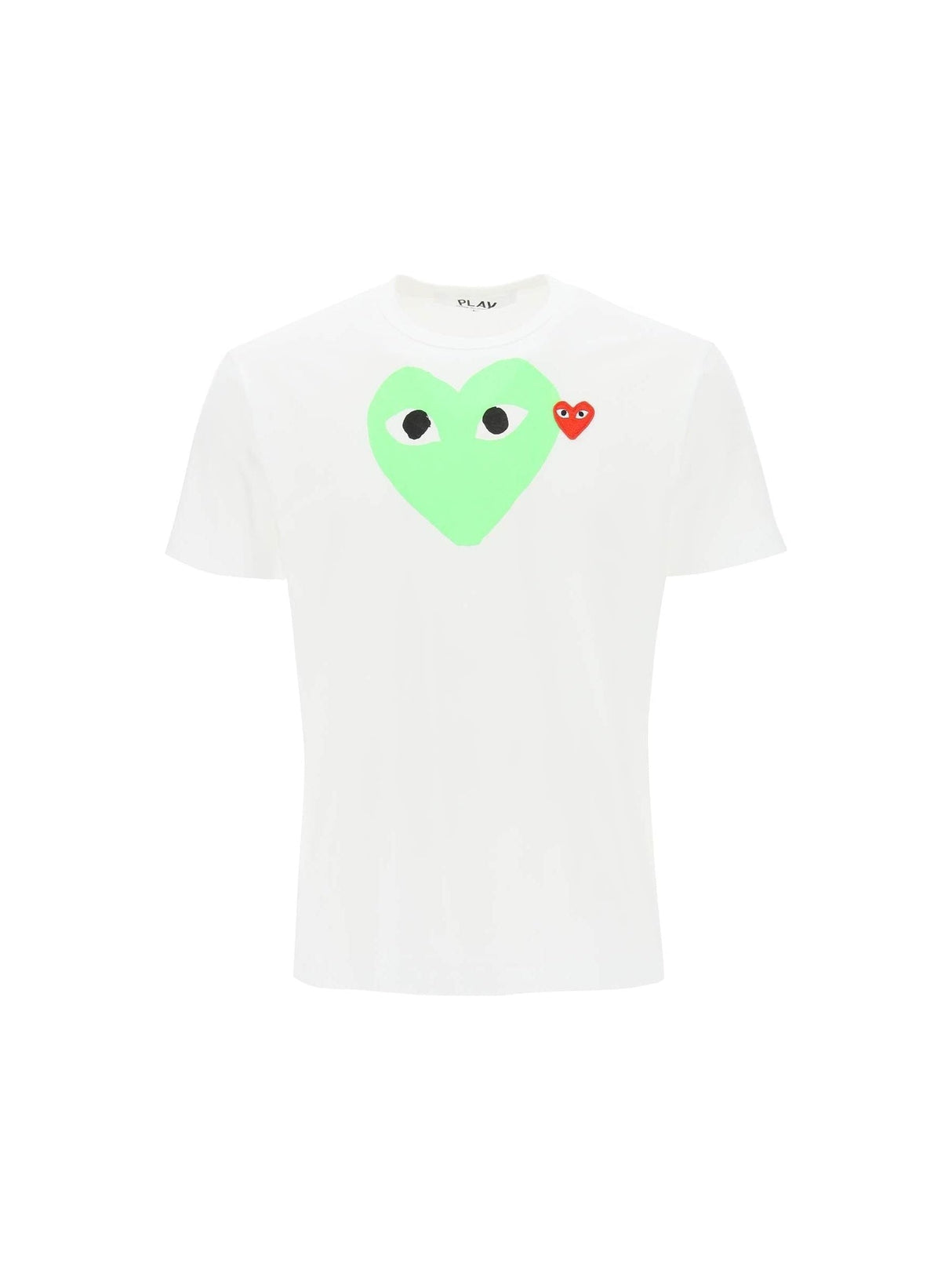 GOLDEN GOOSE-Cotton Heart Print T-Shirt-JOHN JULIA