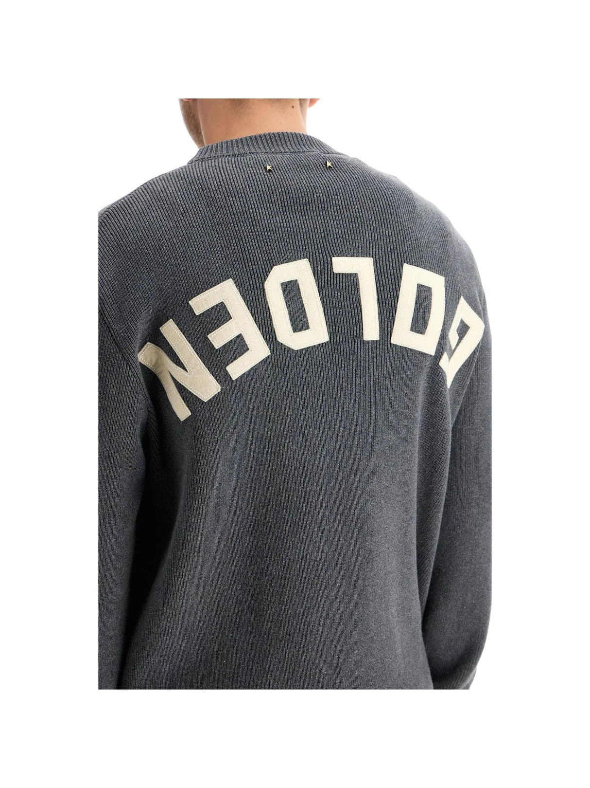 Reversed Logo Cotton Sweater-Golden Goose-JOHN JULIA