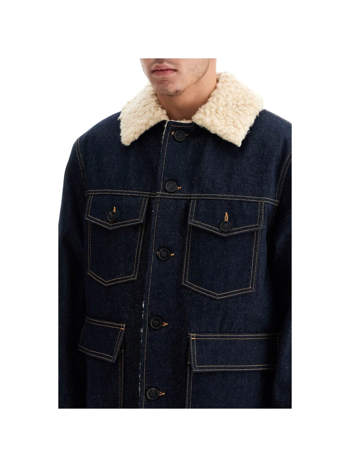 Denim Caban Coat