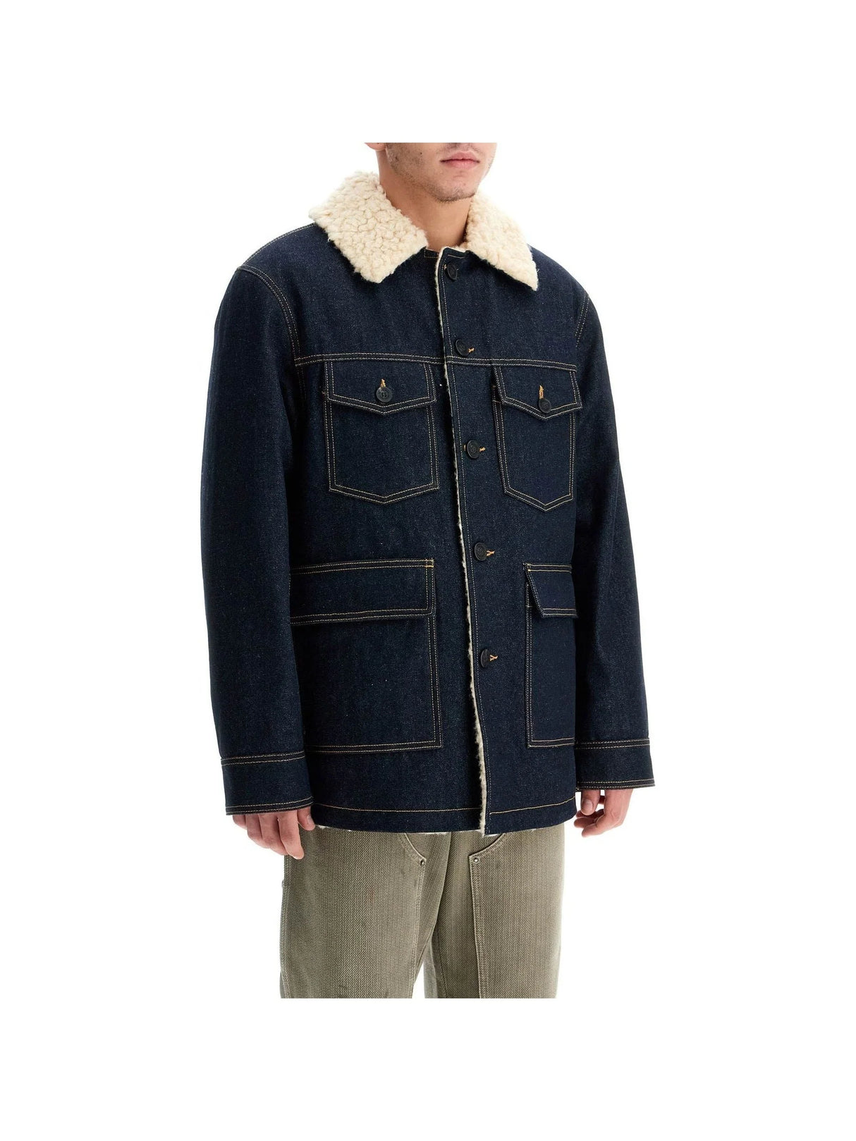 Denim Caban Coat