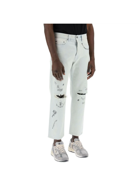 Distressed Washed Denim Jeans GOLDEN GOOSE JOHN JULIA.