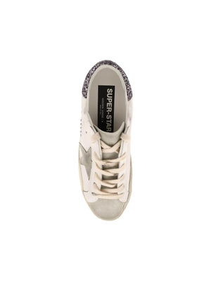 GOLDEN GOOSE-Glittered Leather Super-Star Sneakers-JOHN JULIA