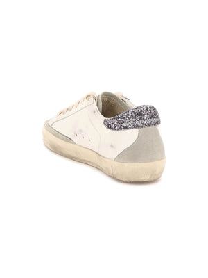 GOLDEN GOOSE-Glittered Leather Super-Star Sneakers-JOHN JULIA