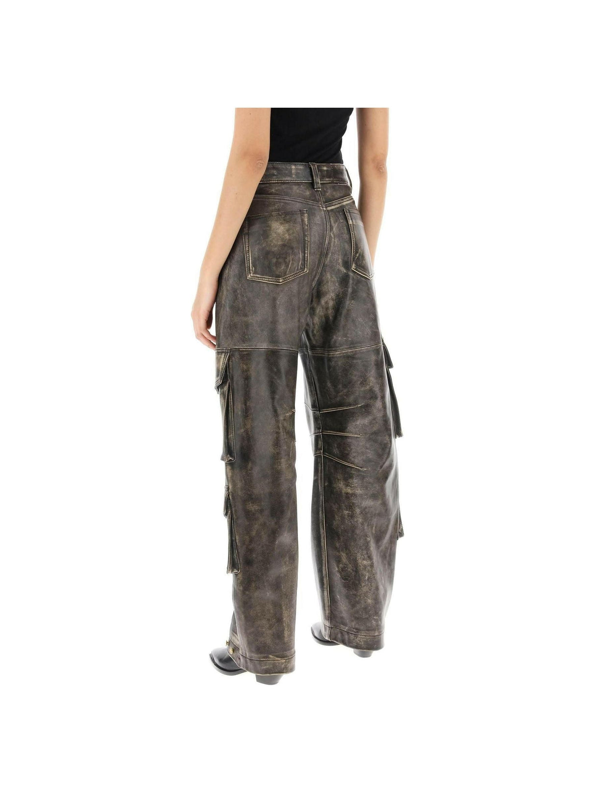 Irin Cargo Pants In Vintage Effect Nappa Leather GOLDEN GOOSE JOHN JULIA.