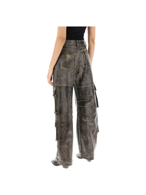 Irin Cargo Pants In Vintage Effect Nappa Leather GOLDEN GOOSE JOHN JULIA.