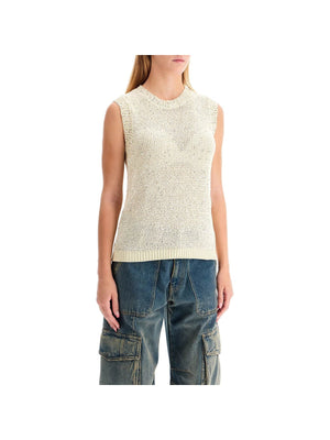 GOLDEN GOOSE-Knitted Vest With Sequins Embell -JOHN JULIA.