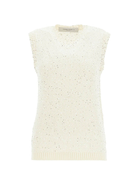 GOLDEN GOOSE-Knitted Vest With Sequins Embell -JOHN JULIA.