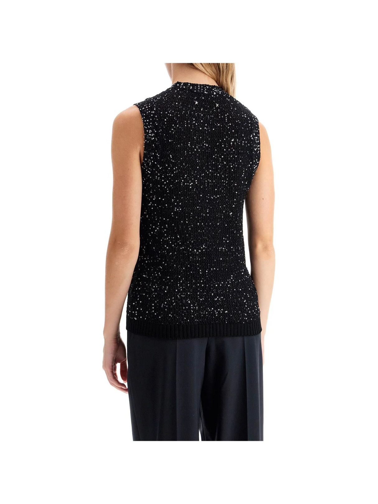 GOLDEN GOOSE-Knitted Vest With Sequins Embell -JOHN JULIA.