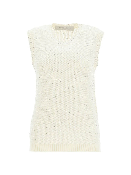 GOLDEN GOOSE-Knitted Vest With Sequins Embell -JOHN JULIA.