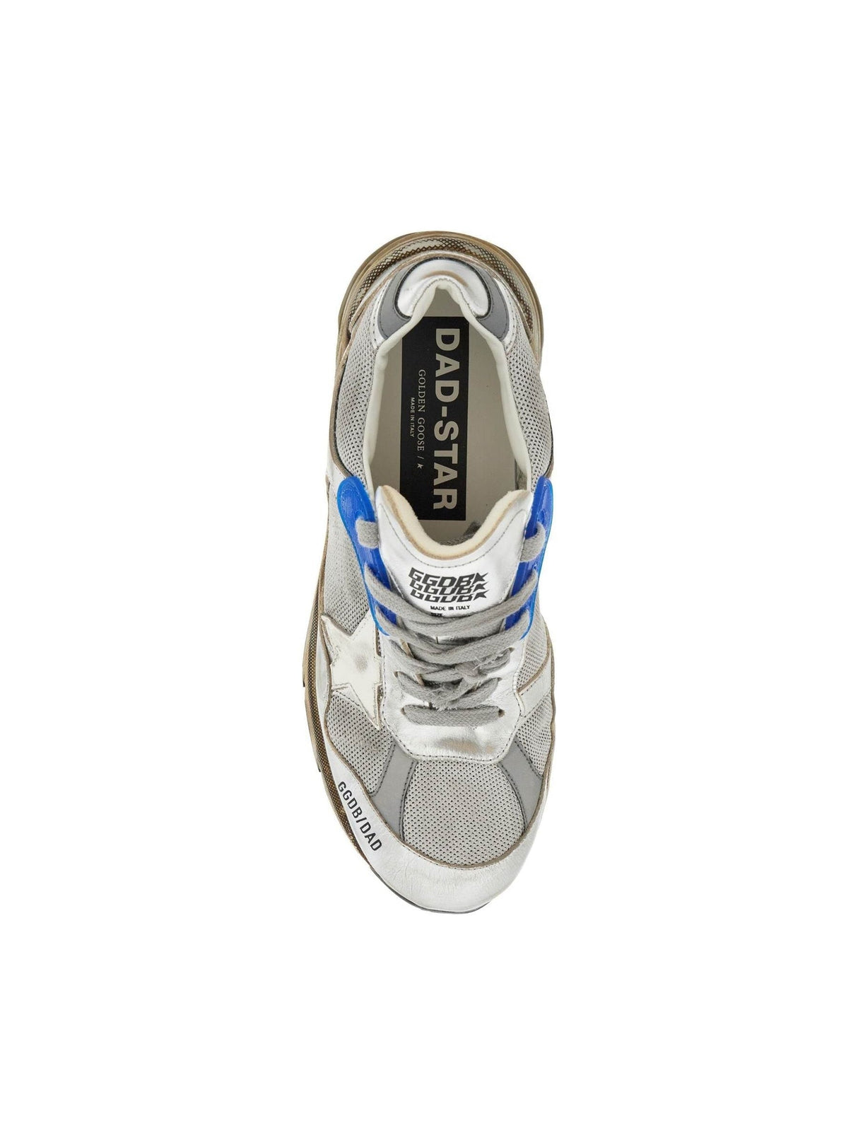 GOLDEN GOOSE-Mesh And Laminated Leather Dad Star Sneakers. -JOHN JULIA.