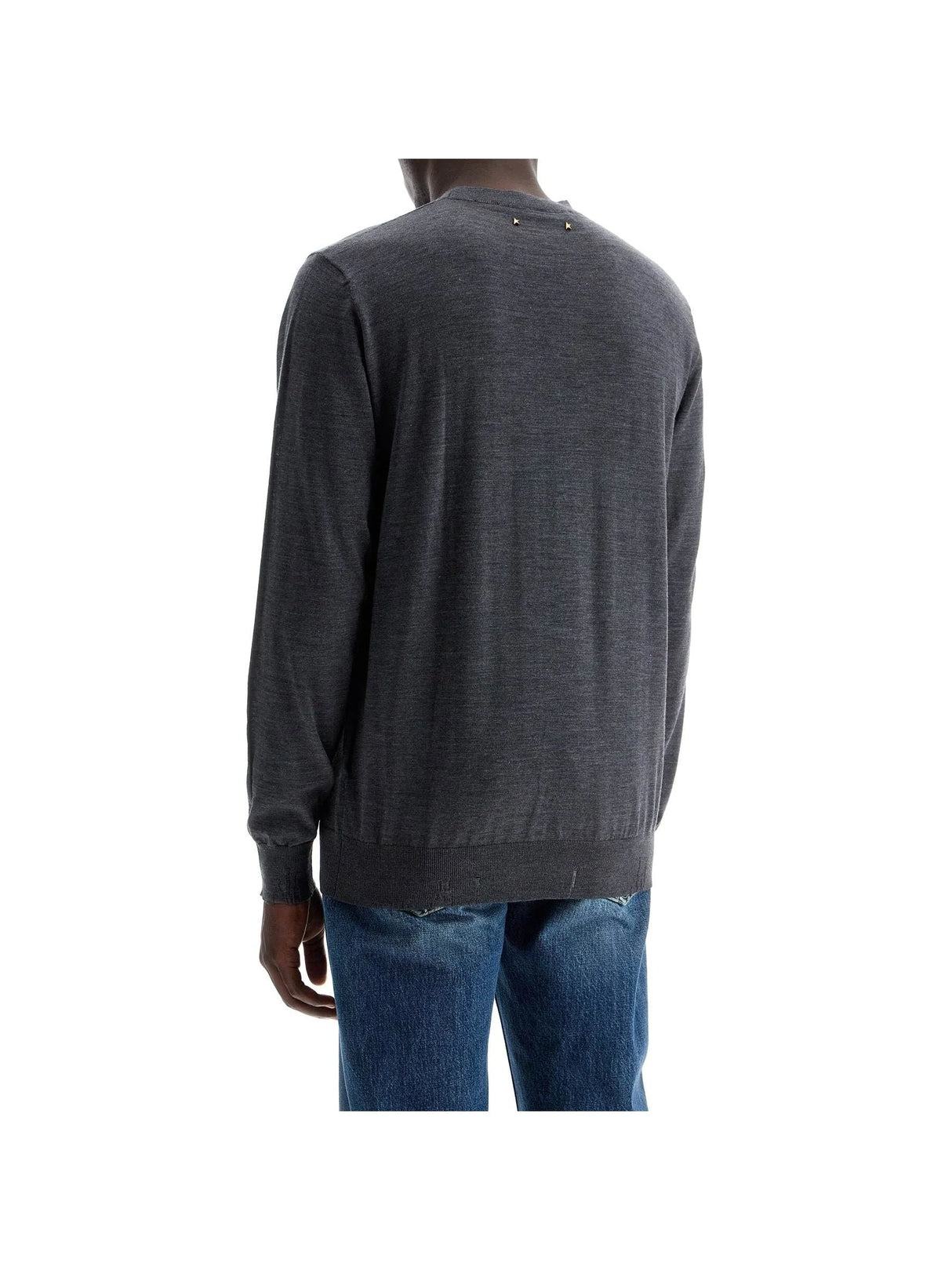 GOLDEN GOOSE-Lightweight Merino Wool Sweater Sweater-JOHN JULIA