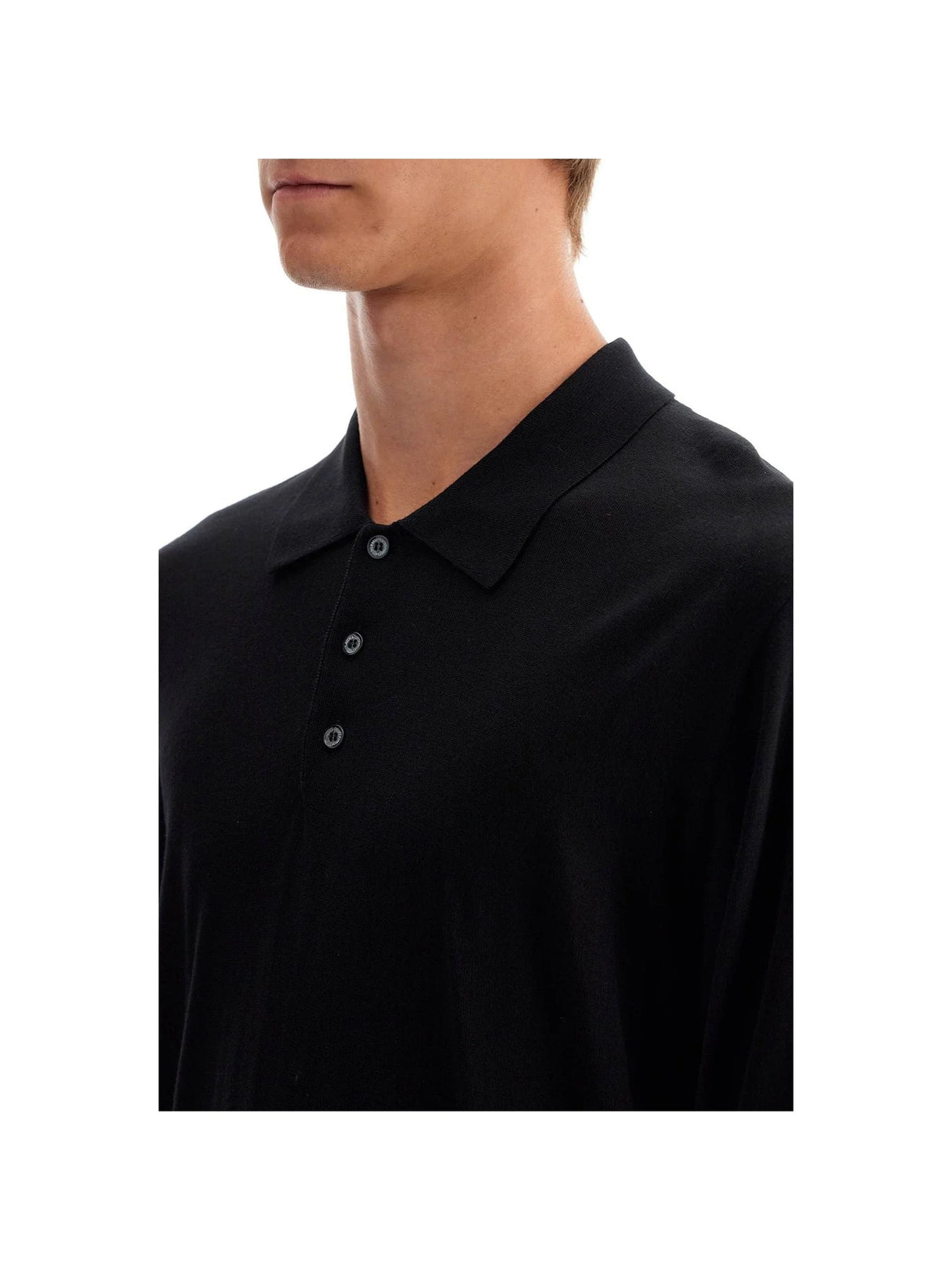 Lightweight Wool Long-Sleeved Polo Shirt - Men > Clothing > T-Shirts and Sweatshirts > Polo shirts