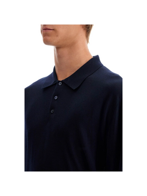 Lightweight Wool Long-Sleeved Polo Shirt - Men > Clothing > T-Shirts and Sweatshirts > Polo shirts